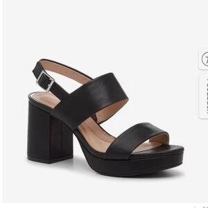 Kelly & Katie Black Platform Sandals